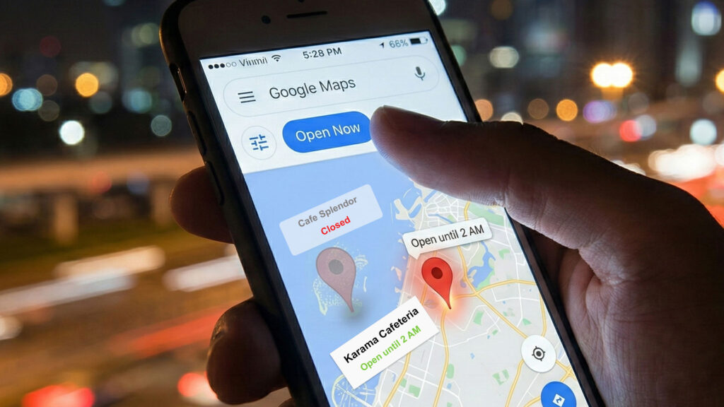 Local SEO secrets strategy for cafes Now filter active with only one result