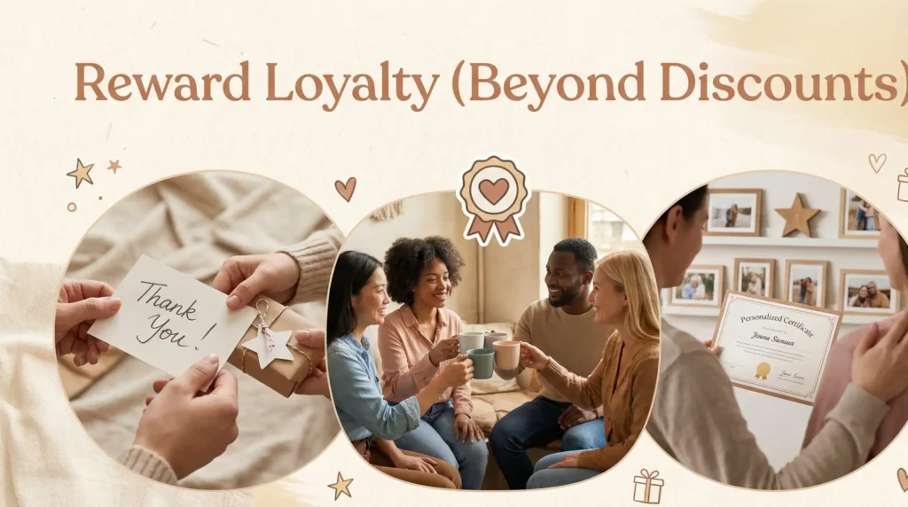 Customers celebrating exclusive VIP rewards and loyalty benefits beyond simple discounts